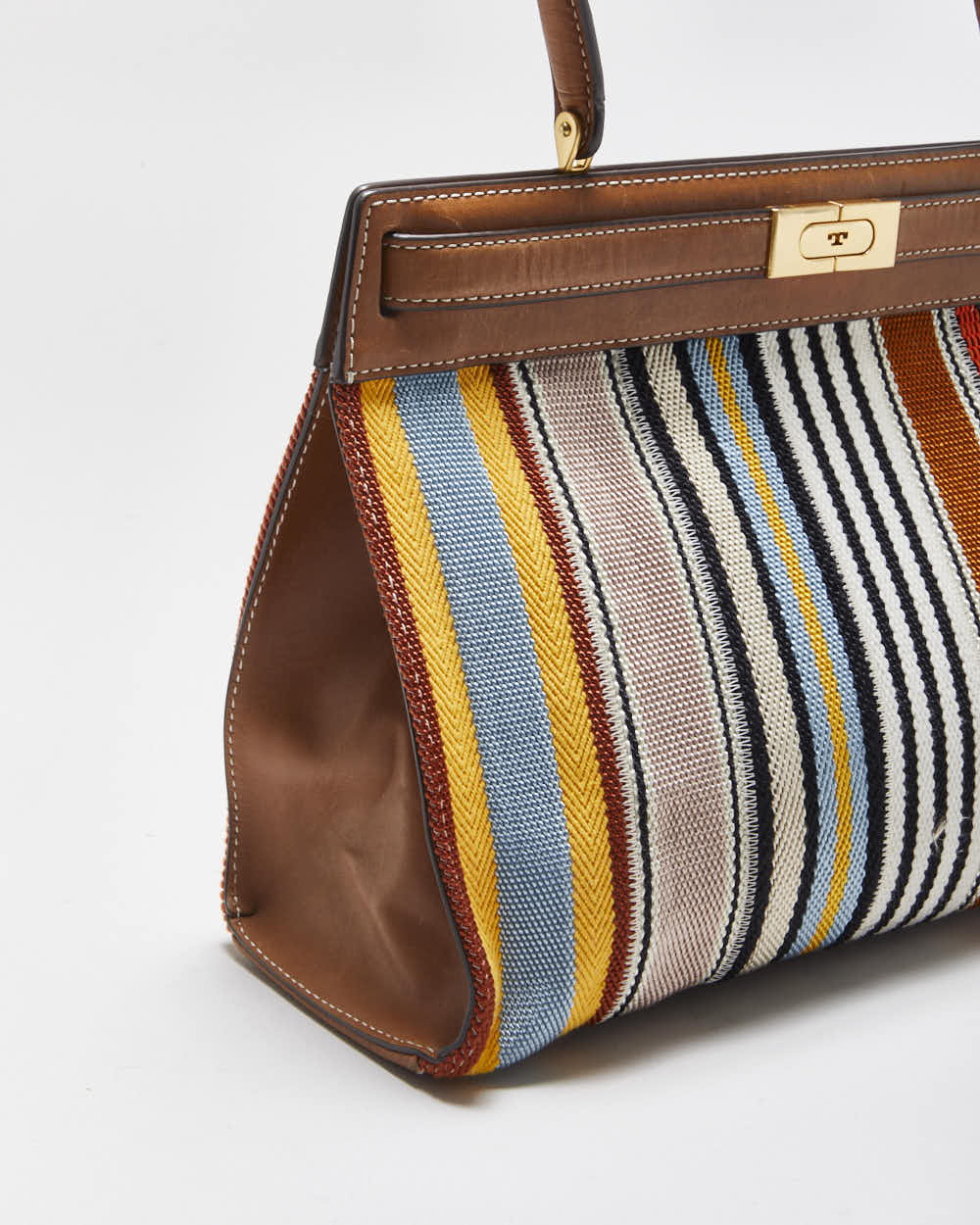 Tory Burch Lee Radziwill Webbing Patchwork Handbag
