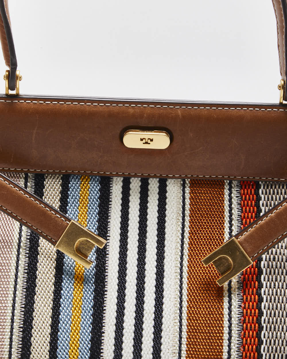 Tory Burch Lee Radziwill Webbing Patchwork Handbag