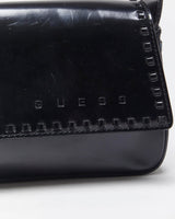 Vintage Y2K 00s Guess Vegan Patent Leather Baguette Shoulder Bag