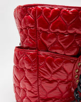 Vintage Y2K 00s Betsey Johnson Betseyville Quilted Heart Shoulder Bag