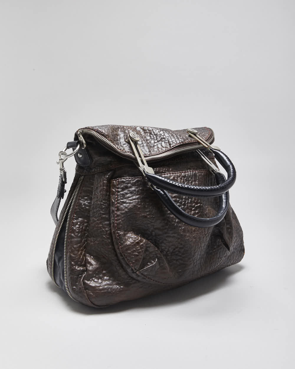Vintage Y2k 2000s Miss Sixty Pebbled Leather Handbag