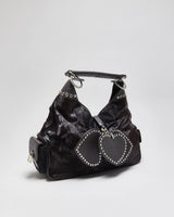 Vintage Luella Pony Hair Studded Slouchy Handbag