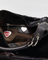 Vintage Luella Pony Hair Studded Slouchy Handbag
