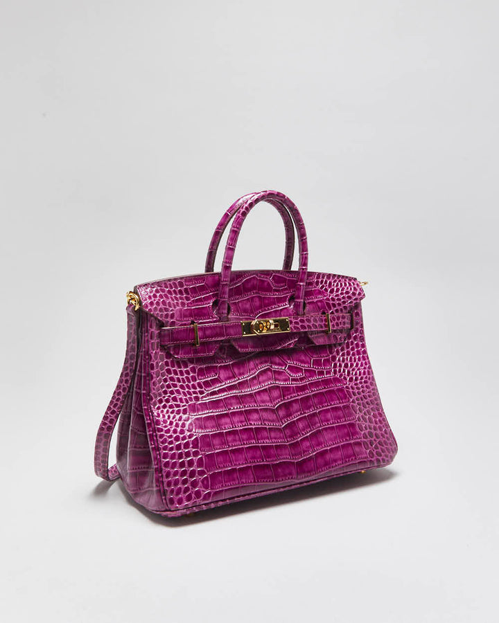 House Of Hello Crocodile Embossed Handbag