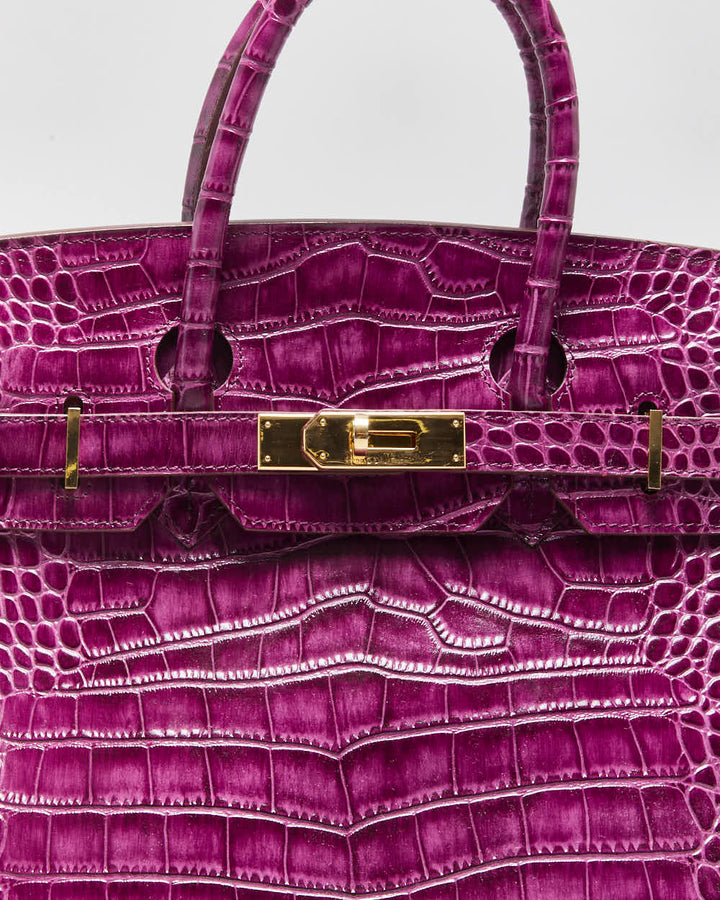 House Of Hello Crocodile Embossed Handbag