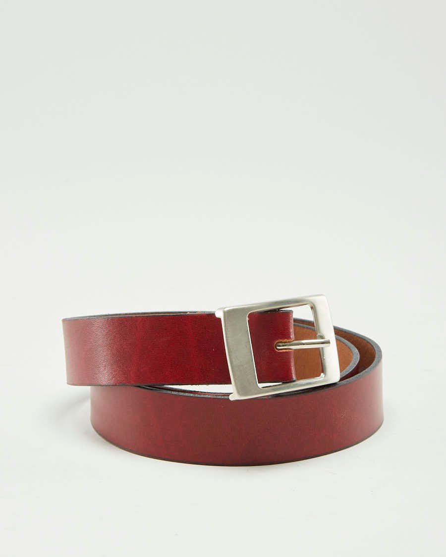 Vintage 90s Buffalo Red Leather Belt - W24