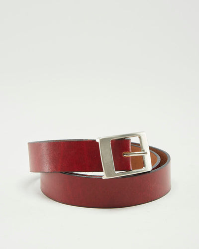 Vintage 90s Buffalo Red Leather Belt - W24