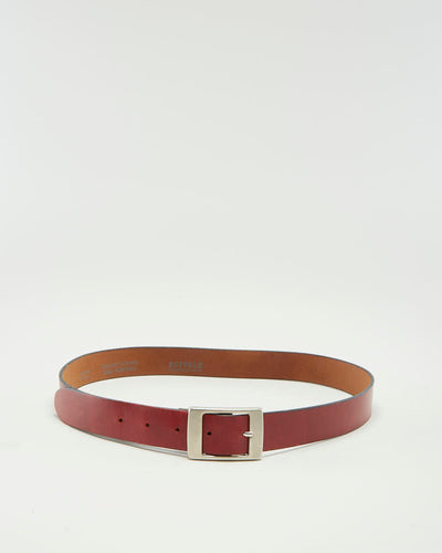 Vintage 90s Buffalo Red Leather Belt - W24