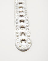 Vintage Silver Leather Belt