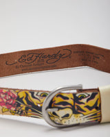 Y2k 00s Ed Hardy Leather Belt - W29-W35
