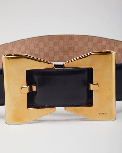 Gucci Patent Leather Bow Belt - W28-W32