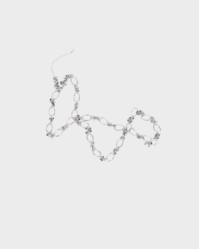 Y2K Silver-Tone Chained Belt - W34-37