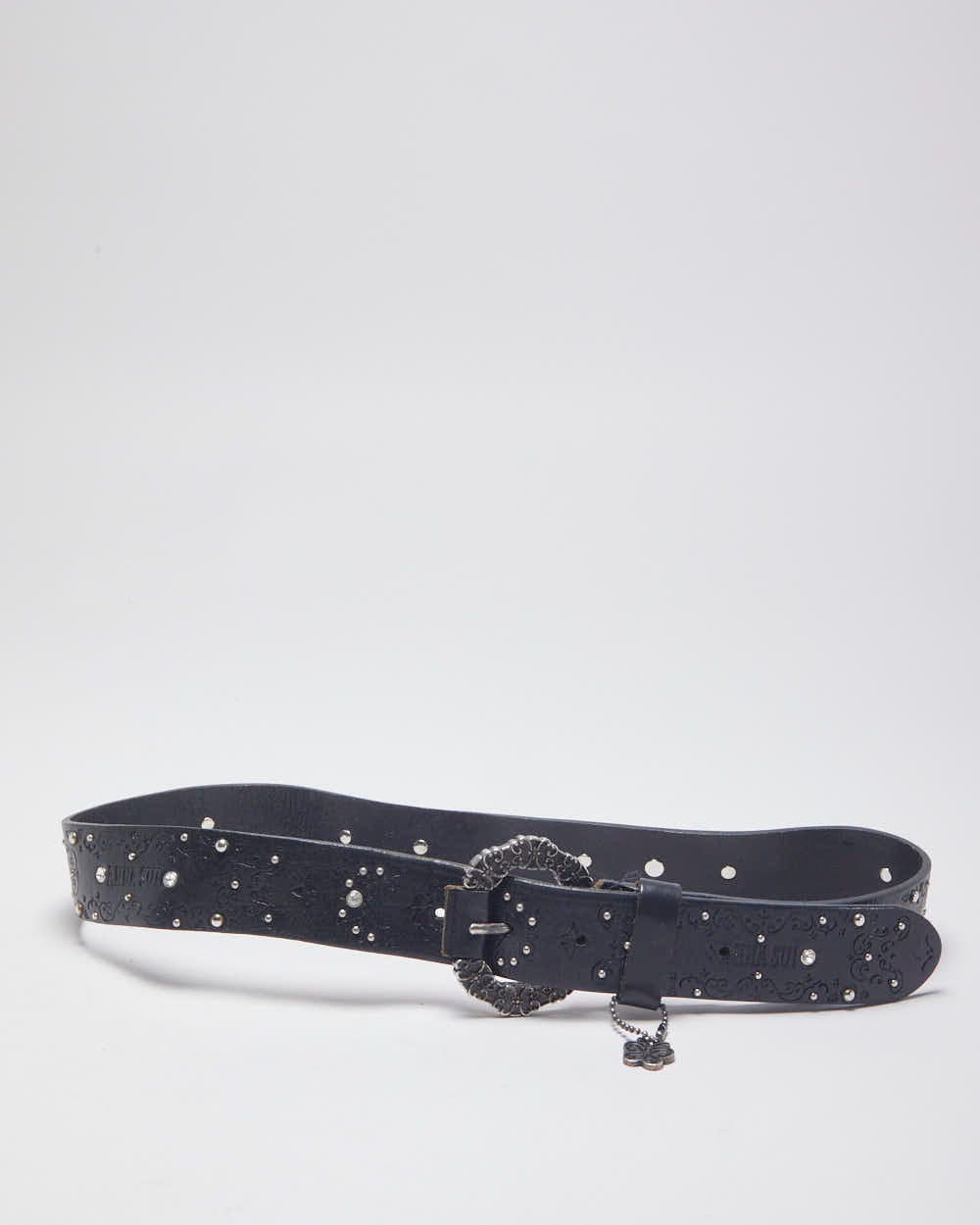 Vintage 90s/Y2K Anna Sui Patterned Ornate Buckle Belt - W31-35