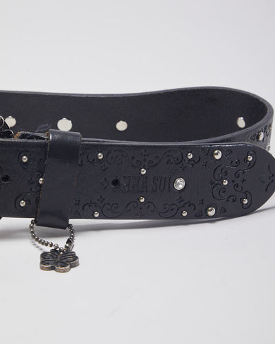 Vintage 90s/Y2K Anna Sui Patterned Ornate Buckle Belt - W31-35