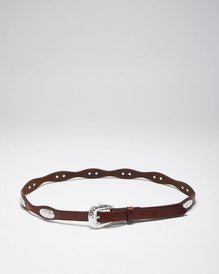 Vintage Silver Creek Leather Belt - W32-38