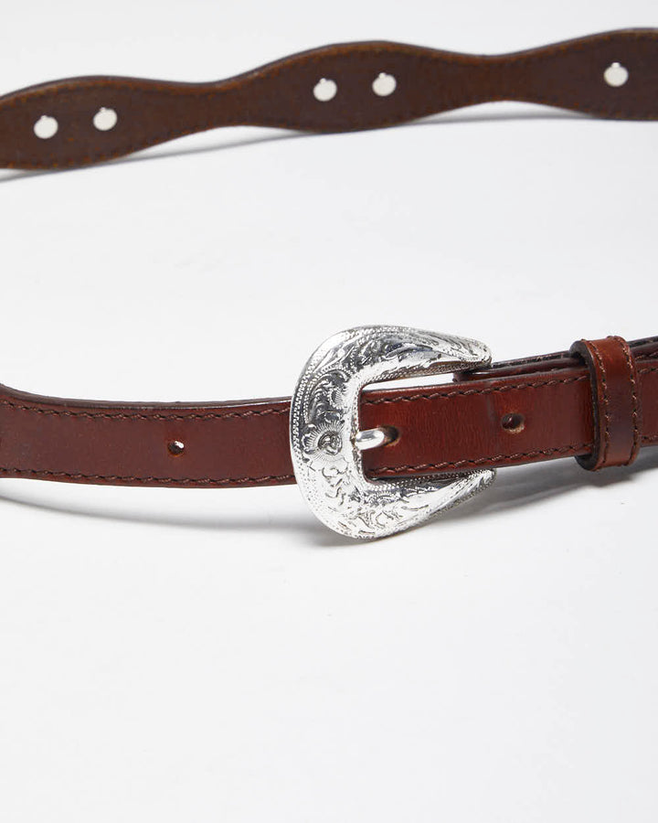 Vintage Silver Creek Leather Belt - W32-38
