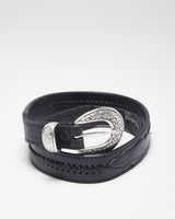 Vintage Wrangler Black Leather Belt - W29-32