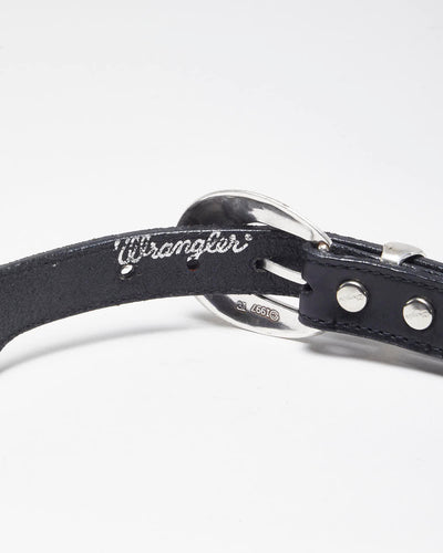 Vintage Wrangler Black Leather Belt - W29-32