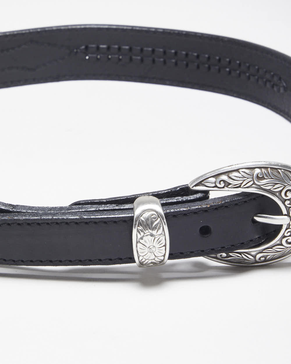 Vintage Wrangler Black Leather Belt - W29-32