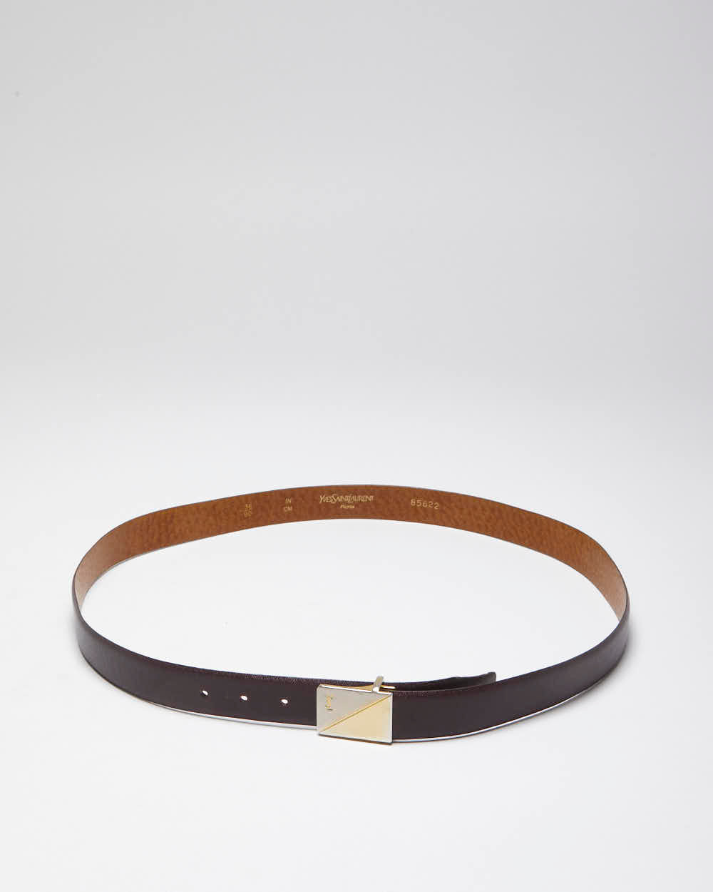 Vintage Yves Saint Laurent Brown Leather Belt - W33 - W37