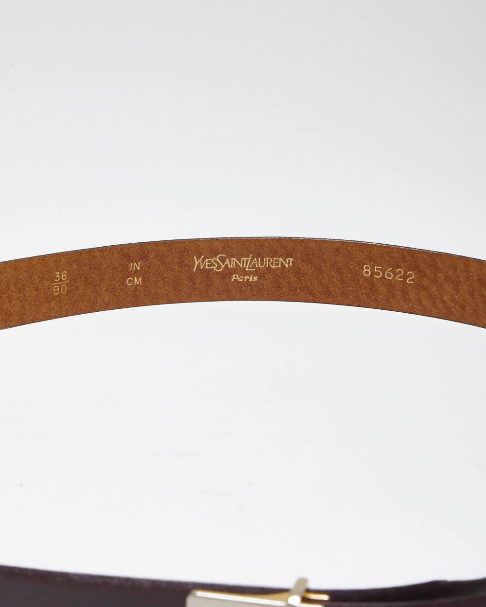 Vintage Yves Saint Laurent Brown Leather Belt - W33 - W37