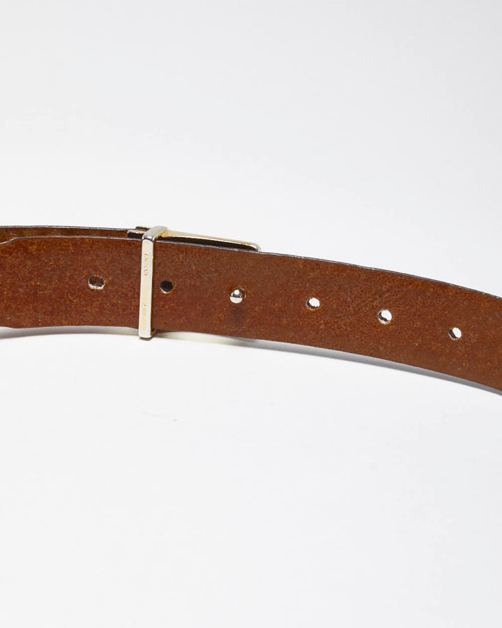 Vintage Yves Saint Laurent Brown Leather Belt - W33 - W37