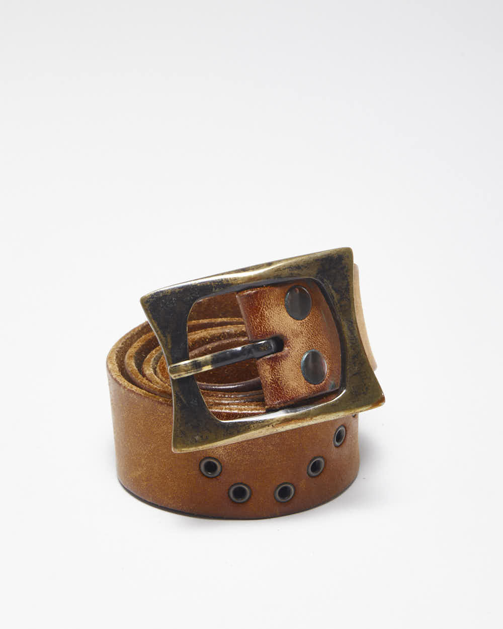 Vintage Brave Brown Leather Belt - W34 - W39