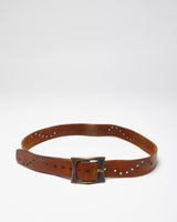 Vintage Brave Brown Leather Belt - W34 - W39