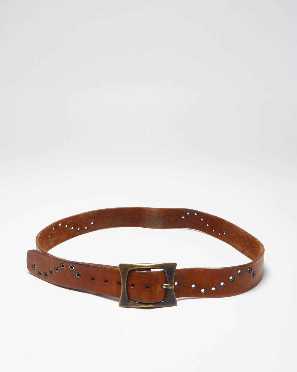 Vintage Brave Brown Leather Belt - W34 - W39