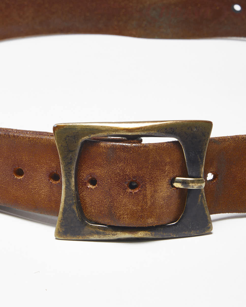 Vintage Brave Brown Leather Belt - W34 - W39