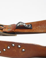 Vintage Brave Brown Leather Belt - W34 - W39