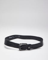 Vintage Y2k 00s Guess Black Leather Belt - W29 - W34