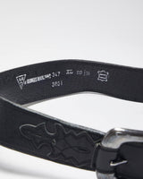 Vintage Y2k 00s Guess Black Leather Belt - W29 - W34