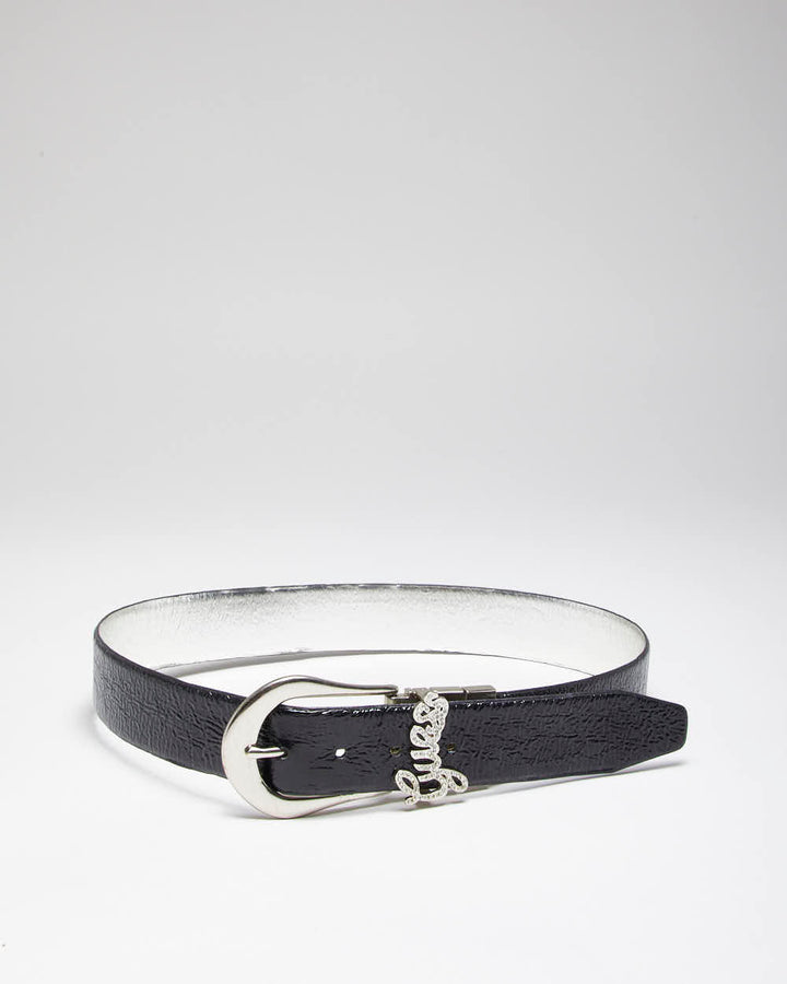 Vintage Y2k 00s Guess Patent Belt - W28-W32
