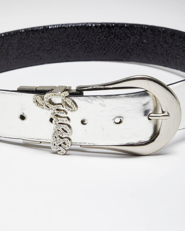 Vintage Y2k 00s Guess Patent Belt - W28-W32