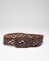 Vintage Y2k 00s Billabong Brown Leather Belt - O/S