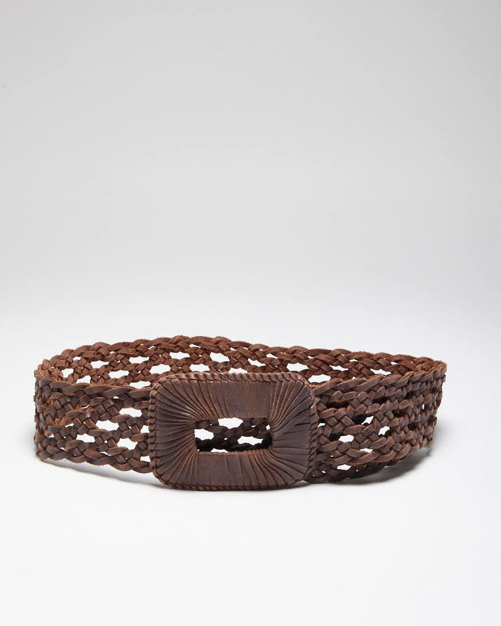 Vintage Y2k 00s Billabong Brown Leather Belt - O/S