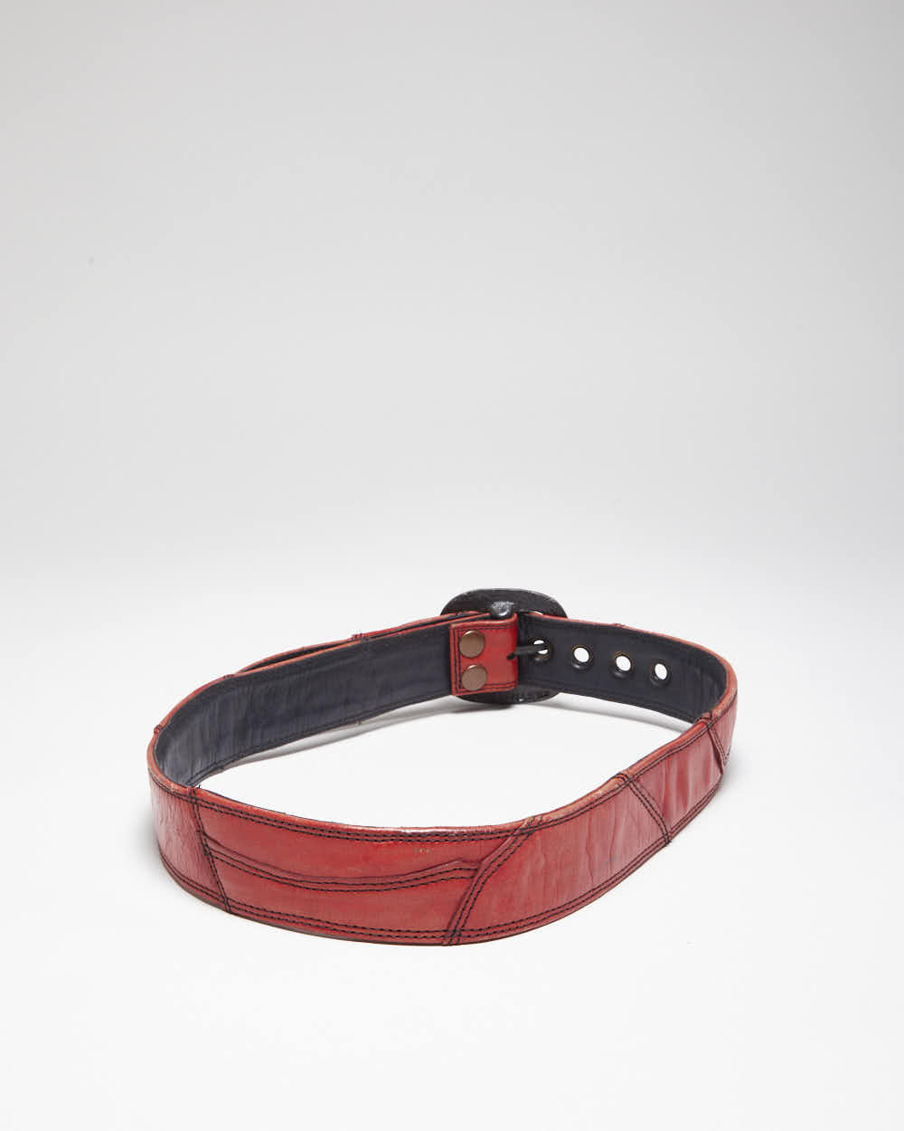 Vintage 90s Red Leather Belt - W31-W38