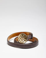 Vintage Y2k 00s Coach Skinny Leather Belt - W33-W37