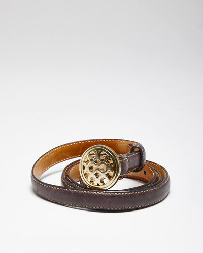 Vintage Y2k 00s Coach Skinny Leather Belt - W33-W37