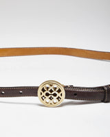 Vintage Y2k 00s Coach Skinny Leather Belt - W33-W37
