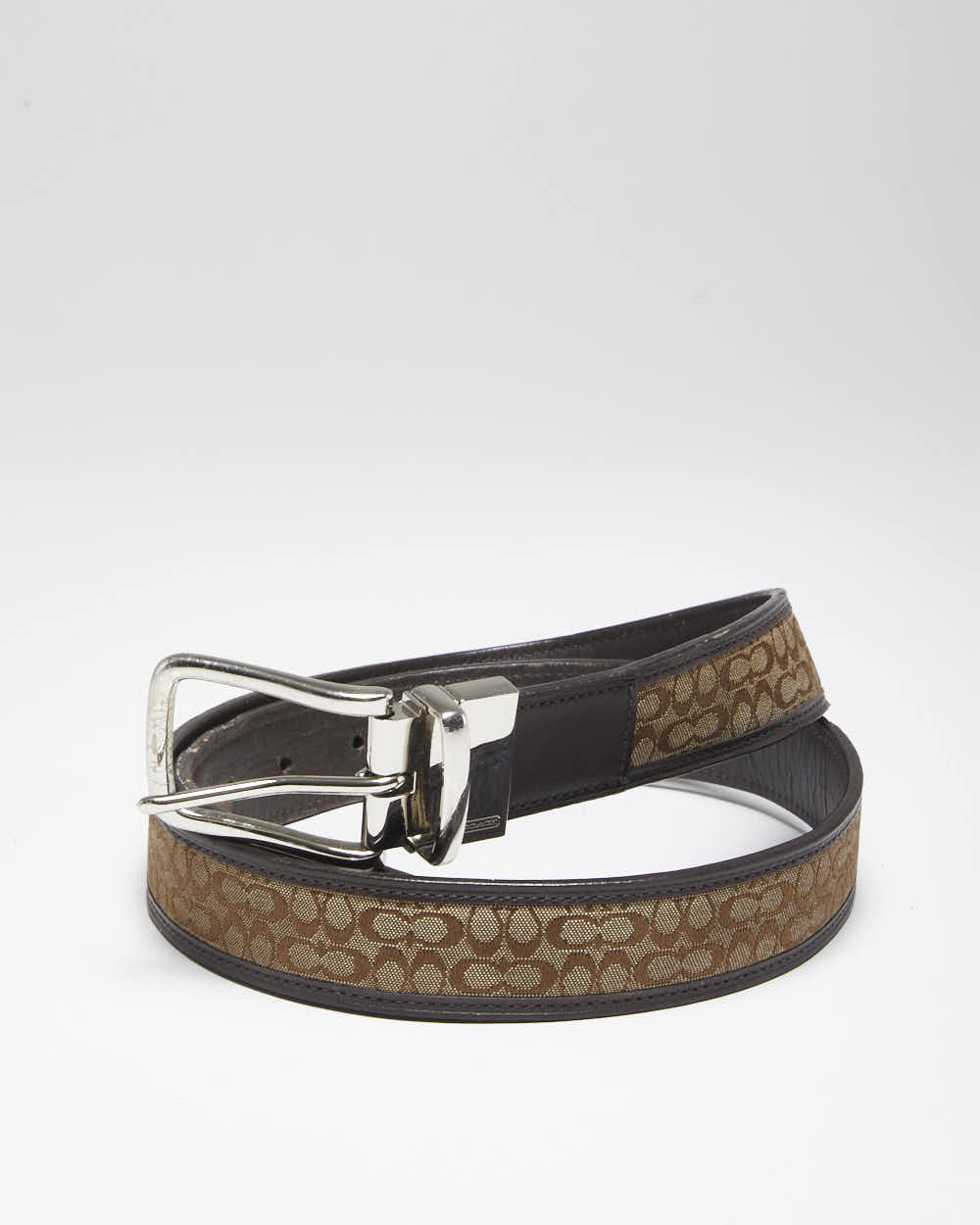 Vintage Y2k 00s Coach Monogram Leather Belt - W32-W36