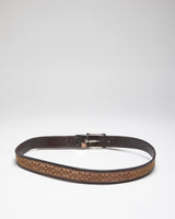 Vintage Y2k 00s Coach Monogram Leather Belt - W32-W36
