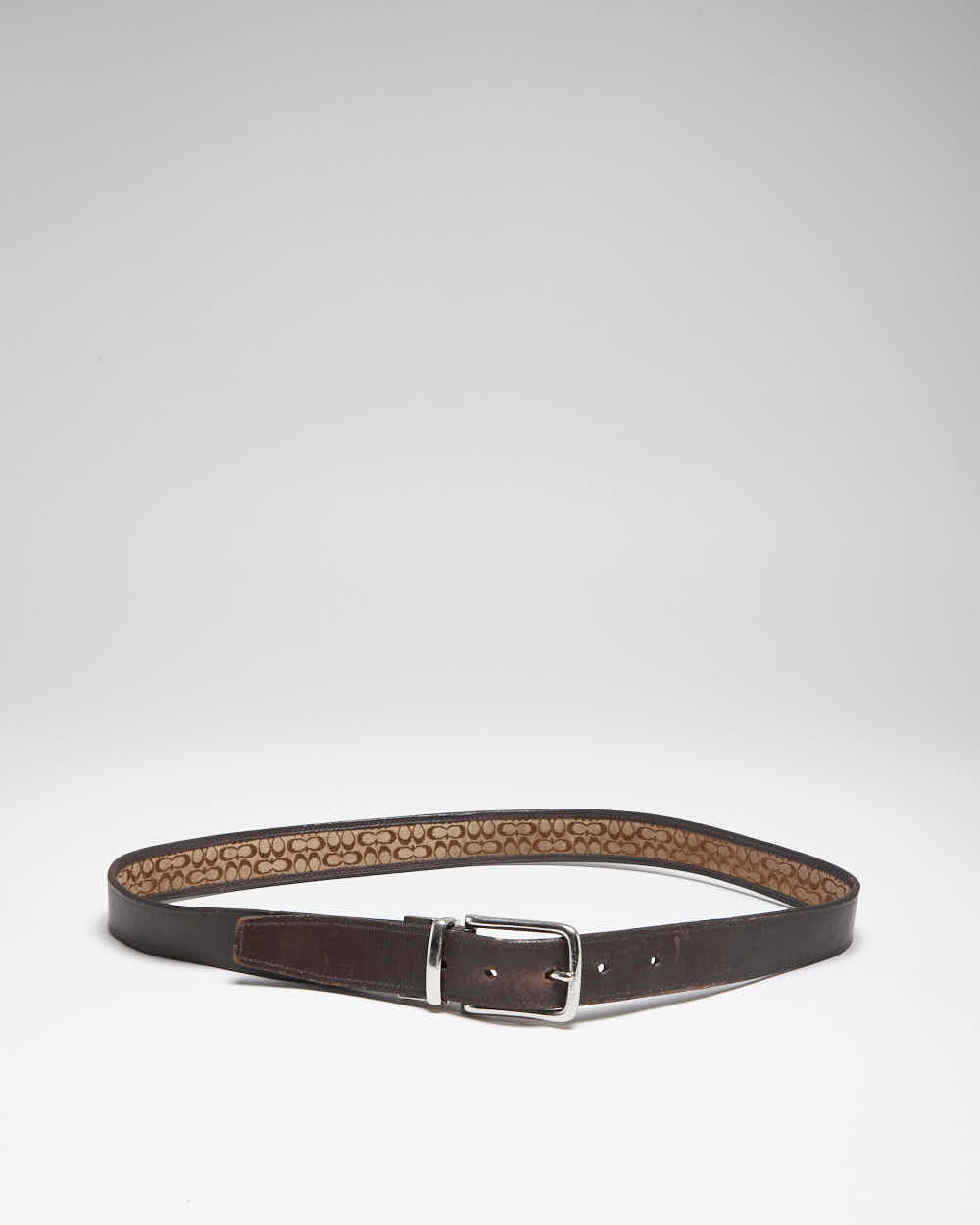 Vintage Y2k 00s Coach Monogram Leather Belt - W32-W36