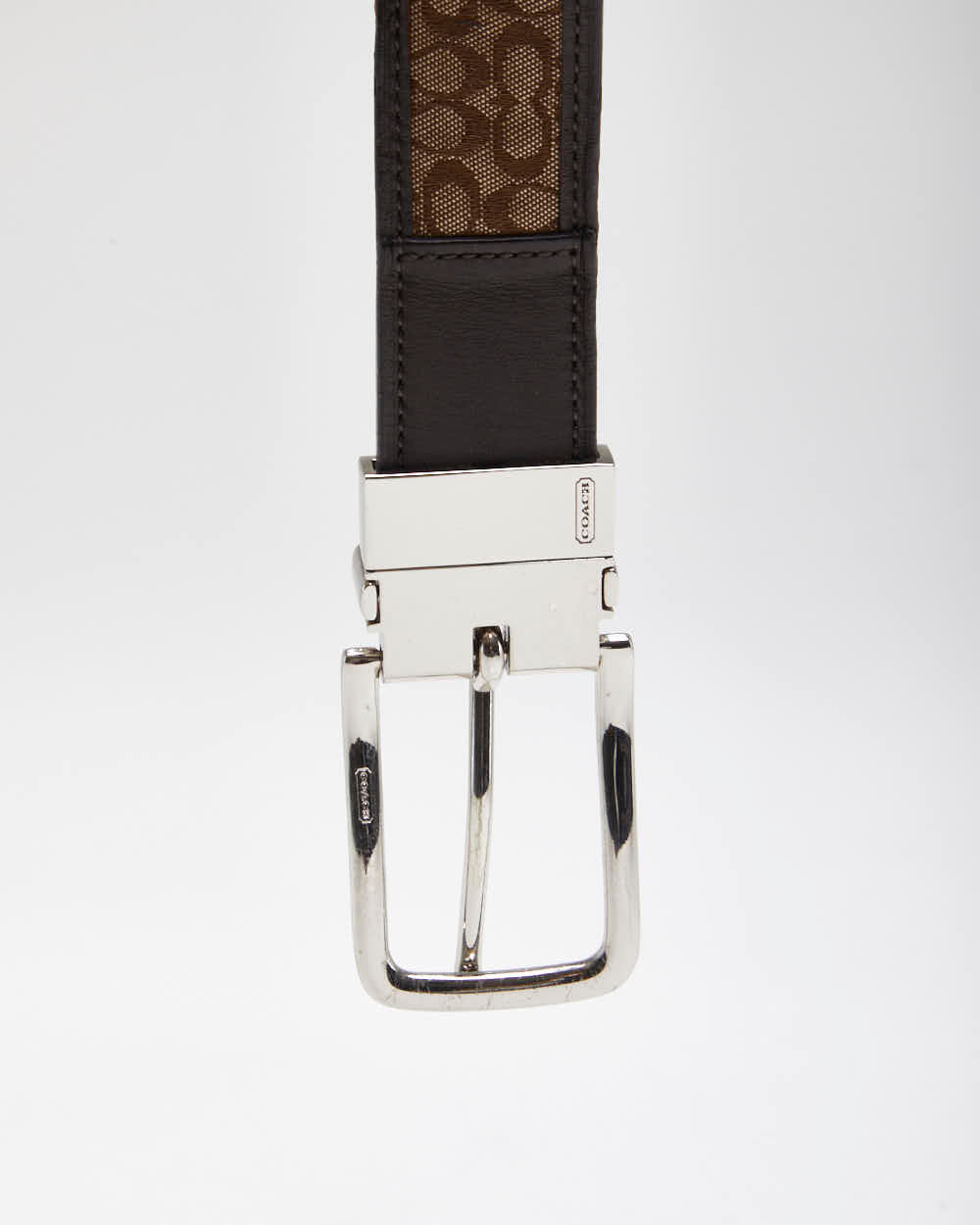 Vintage Y2k 00s Coach Monogram Leather Belt - W32-W36