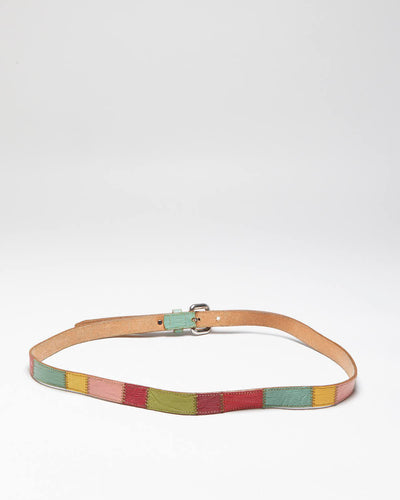 Vintage Fossil Multi Coloured Leather Belt - W36-W40