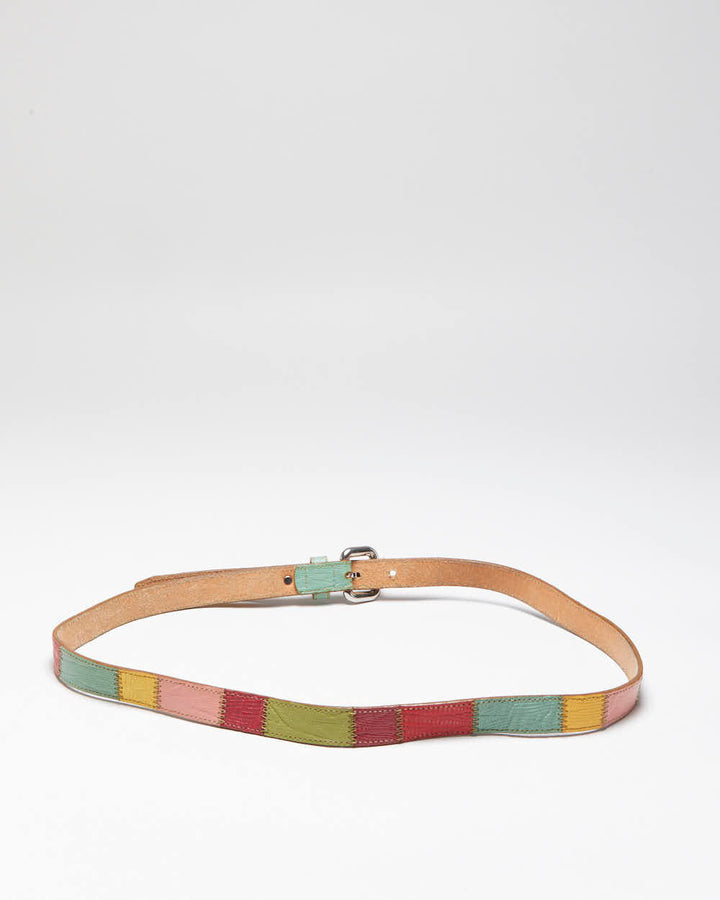 Vintage Fossil Multi Coloured Leather Belt - W36-W40