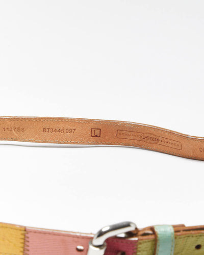 Vintage Fossil Multi Coloured Leather Belt - W36-W40