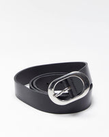 Vintage Y2k 00s Jessica Black Leather Belt - W32-W36