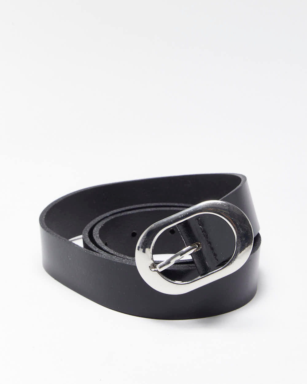 Vintage Y2k 00s Jessica Black Leather Belt - W32-W36